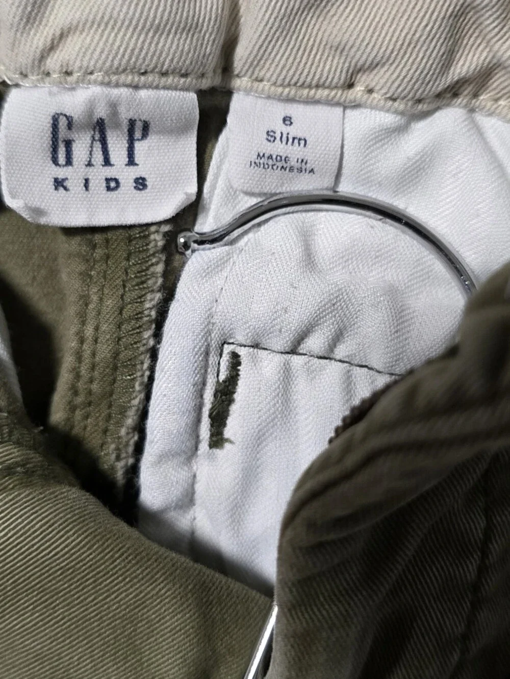 GAP Kids Olive Green Slim Chino Pants